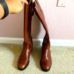 Tory Burch Brown Leather Winter Boots